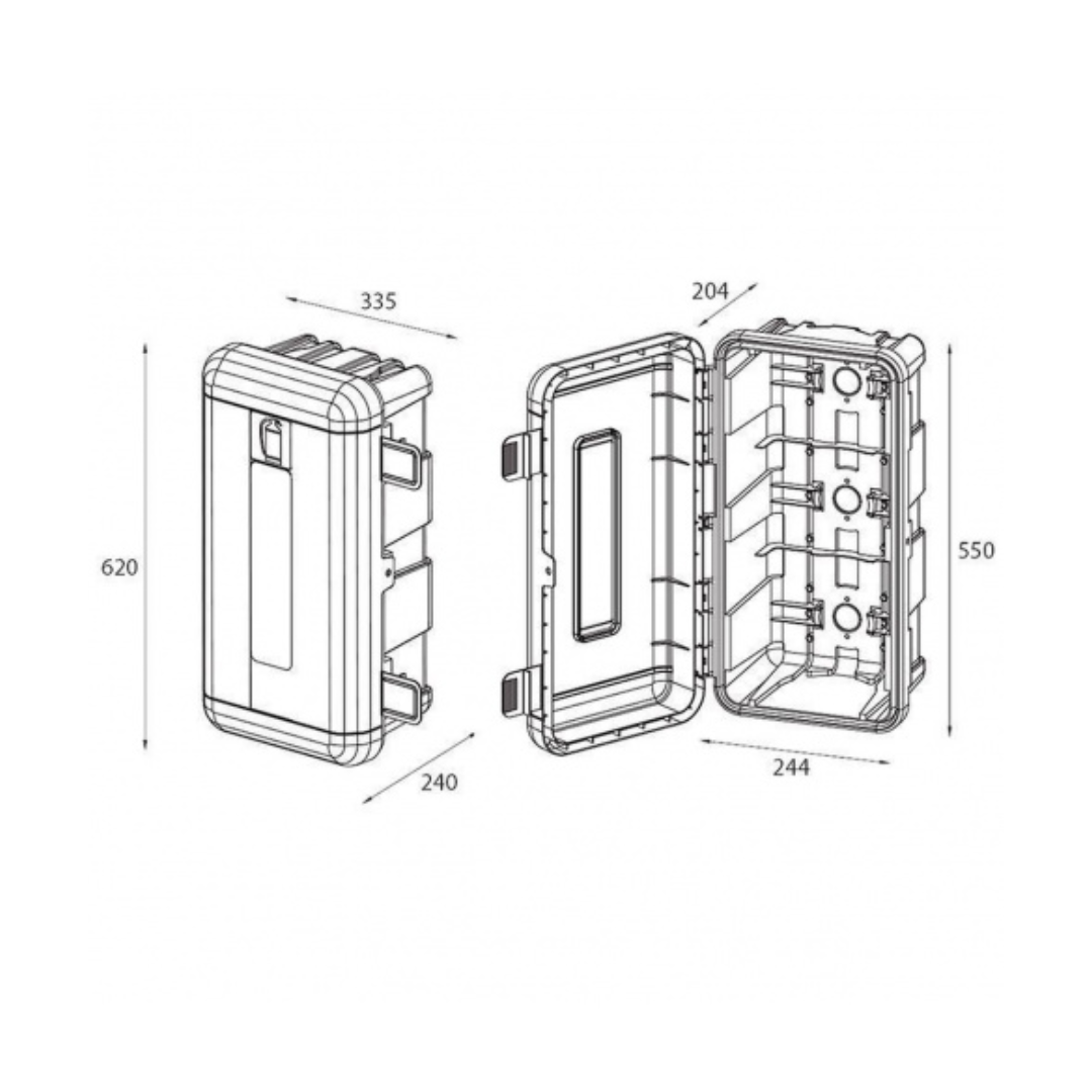 Brandblusserkast 9kg kunststof - Afbeelding 2