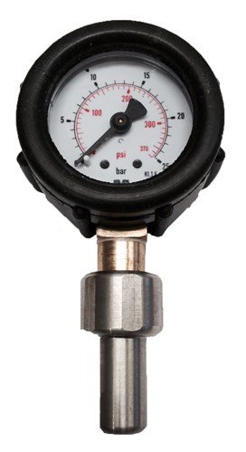 Manometer 0-25 bar brandblussers met binnendraad